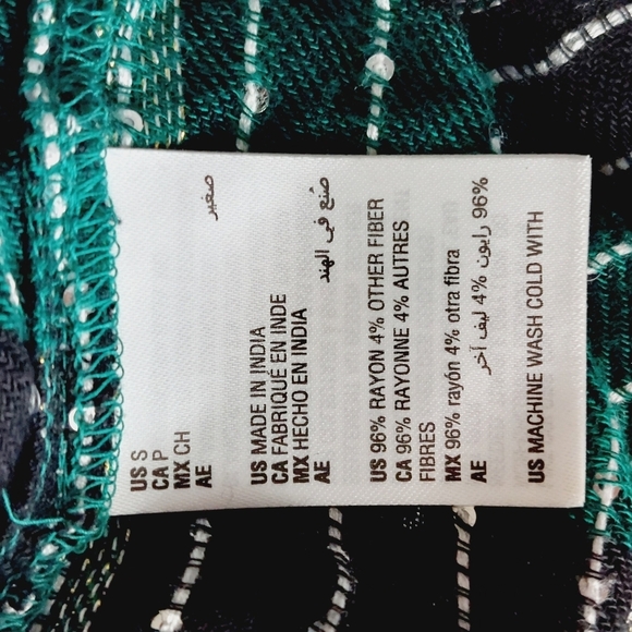 NEW Style & Co Plaid Mountain Green Shimmer Button Down Shirt P1448 - Picture 8 of 11